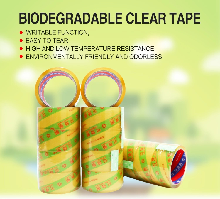 Printed Cellophane Biodegradable Stationery Self Adhesive Degradable Sealing Tape