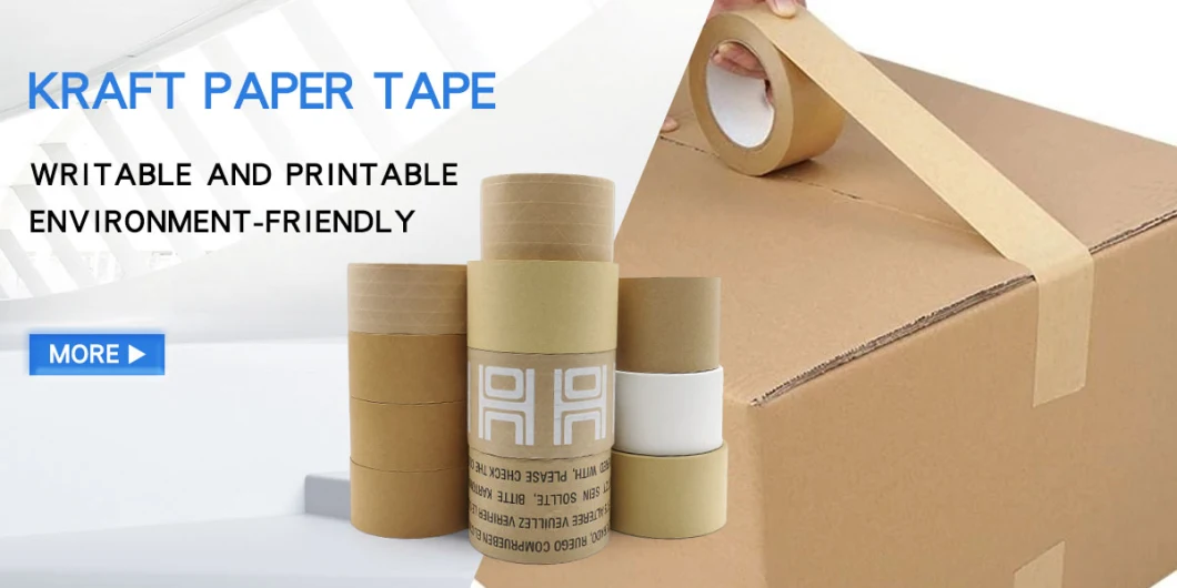 OEM Wholesale Free Sample Recycled Adhesive Sealing Self Adhesive Kraft Paper Water Activated Packing Tape