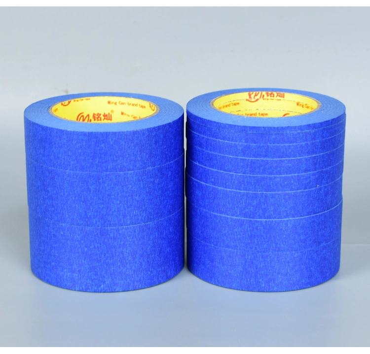 UV Resistance 14 Days No Residue Cinta Tapes High Adhesive Jumbo Roll Washi Crepe Paper Masking Blue Painters Tape for Wall Painting
