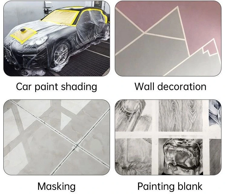 Temperature Resistant Auto Painting Car No Residue Automotive Crepe Paper Masking Tape