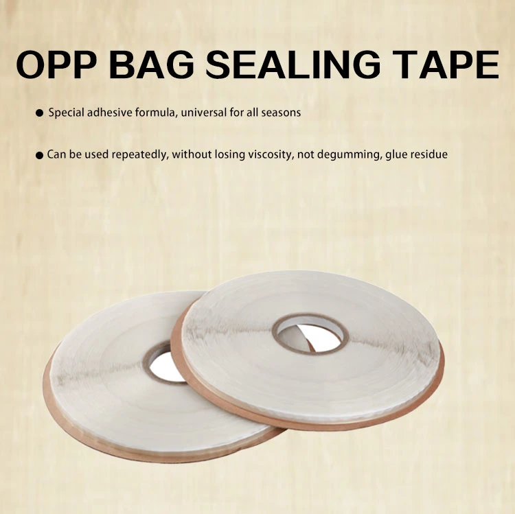 Solvent Glue Antistatic Resealable Removable Seam BOPP Bag Sealing Tape