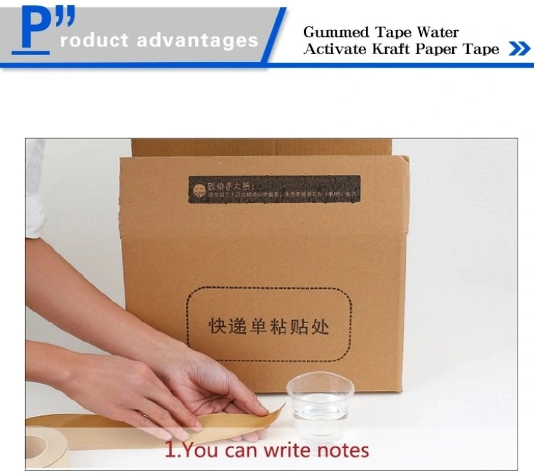High Quality Carton Sealing Packaging Writable Self Adhesive Kraft Paper Tape