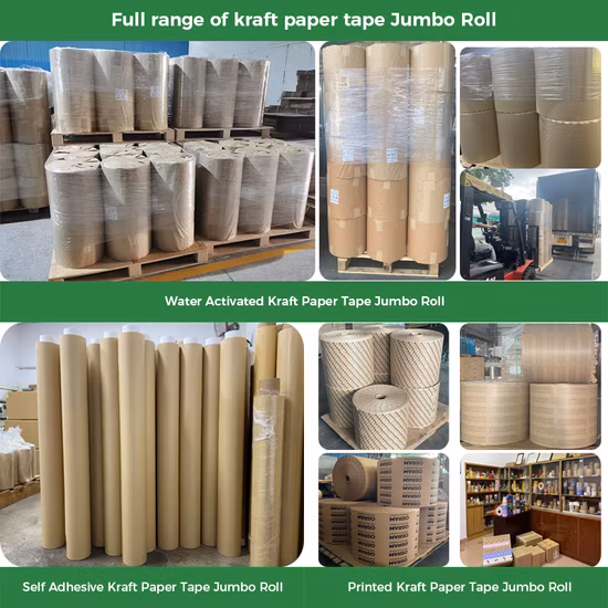 Custom Adhesive Gum Sealing Kraft Paper Tape